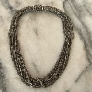 Elegant Silver Multi-Strand Necklace